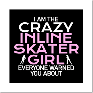 crazy inline skater girl Posters and Art